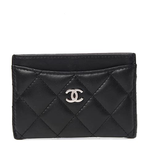 chanel chevron card holder|CHANEL Lambskin Chevron Quilted Card Holder So Black.